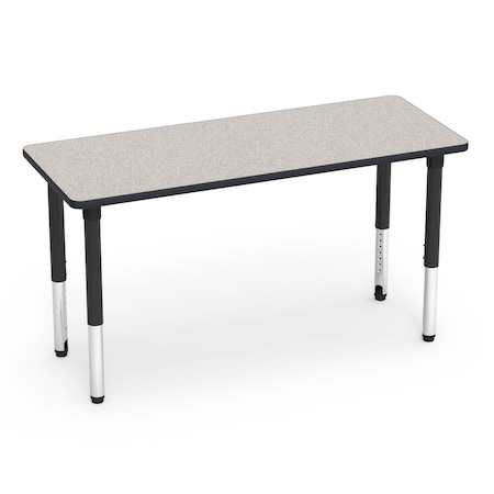 Virco 60 in. W, 24 in. L, 24-32 in. H, Grey Nebula Top / Black Edge 502460ADJ